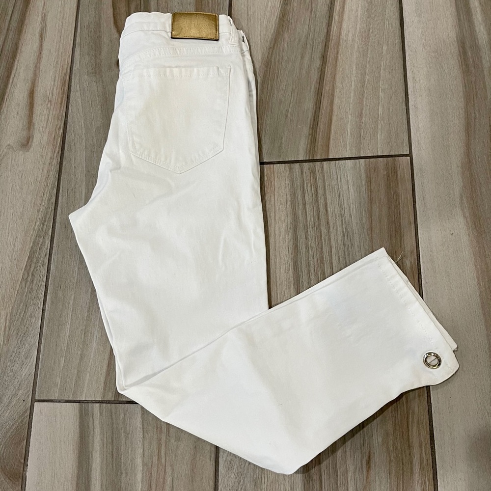 Anne Klein jeans with gold accents / Skinny ankle